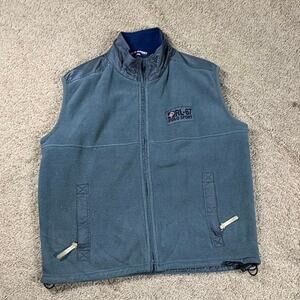 Polo Sport Ralph Lauren RL-67 Fleece Vest Mens Large Gray Blue Vintage Outdoor